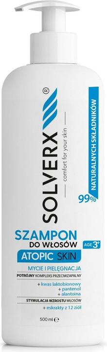 Produktbild Solverx Szampon do włosów ATOPIC SKIN 500ml (500 ml, Flüssiges Shampoo)