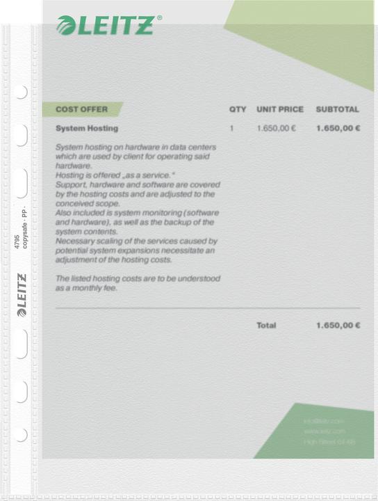 Produktbild Leitz Standard Prospekthülle (A5, 100x)