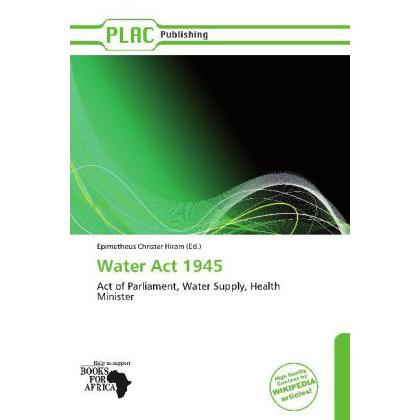 Water Act 1945, Fachbücher
