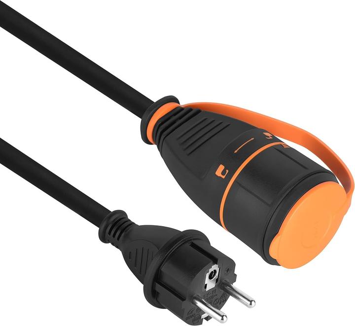 Electraline Waterproof Extension Cord with Locking Mechanism, 20m Length, 3500W Capacity (20 m)