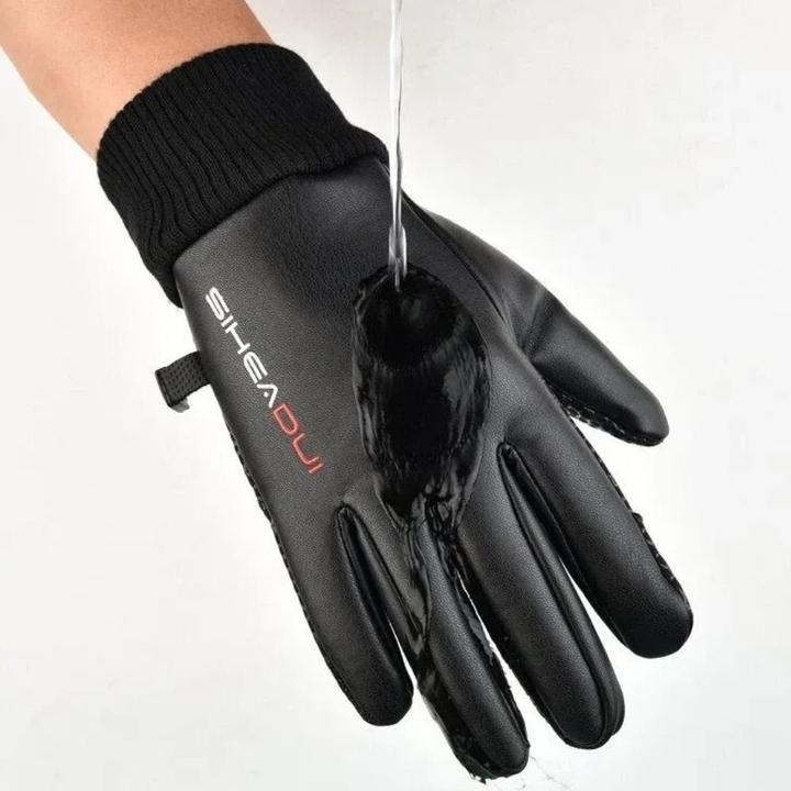 Produktbild Hurtel Isolierte, rutschfeste Telefonhandschuhe für Herren – Schwarz (One Size)