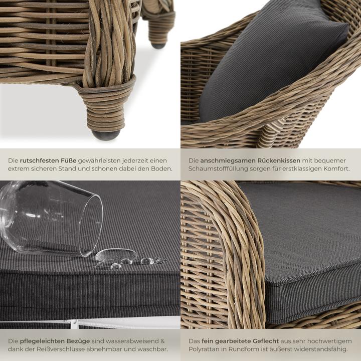 Image du produit tectake Chaise Fauteuil de jardin