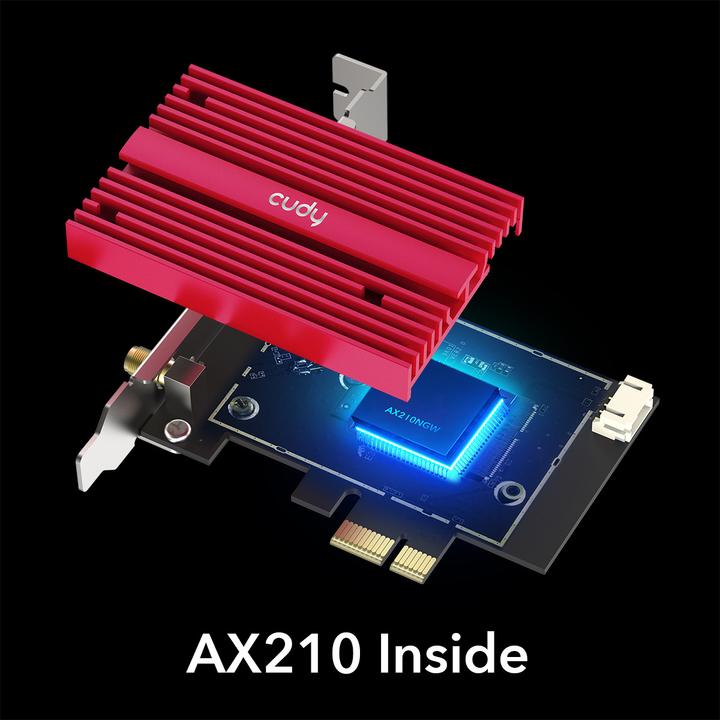 Actual product image Cudy WE4000 network card Internal WLAN / Bluetooth (Mini PCI Express)