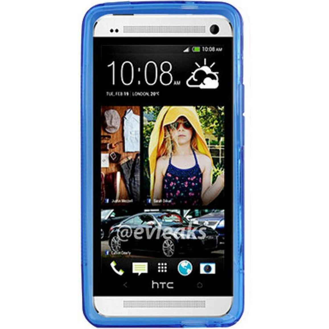 König Design Schutzhülle Motiv Handyhülle Case für HTC One M7 Transparent / Blau (HTC One M7), Smartphone Hülle, Transpa...