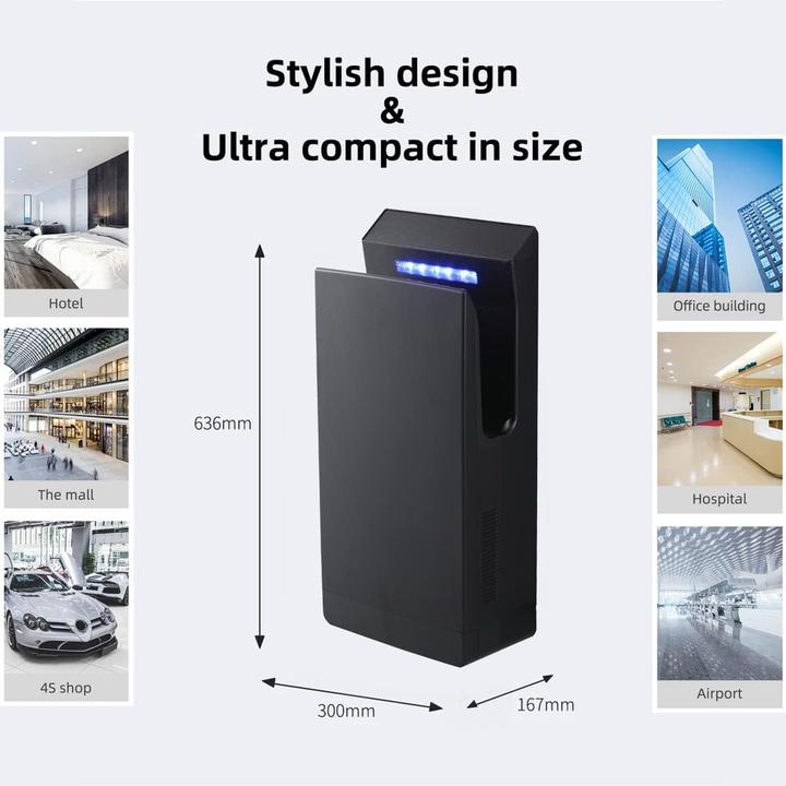 Actual product image QL Hand Dryer, Matt Black Base