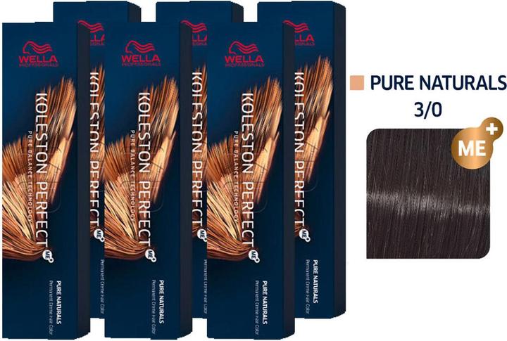 Immagine prodotto Wella Koleston Perfect ME+ Pure Naturals Set di 6 3/0 Marrone scuro (0, 3)