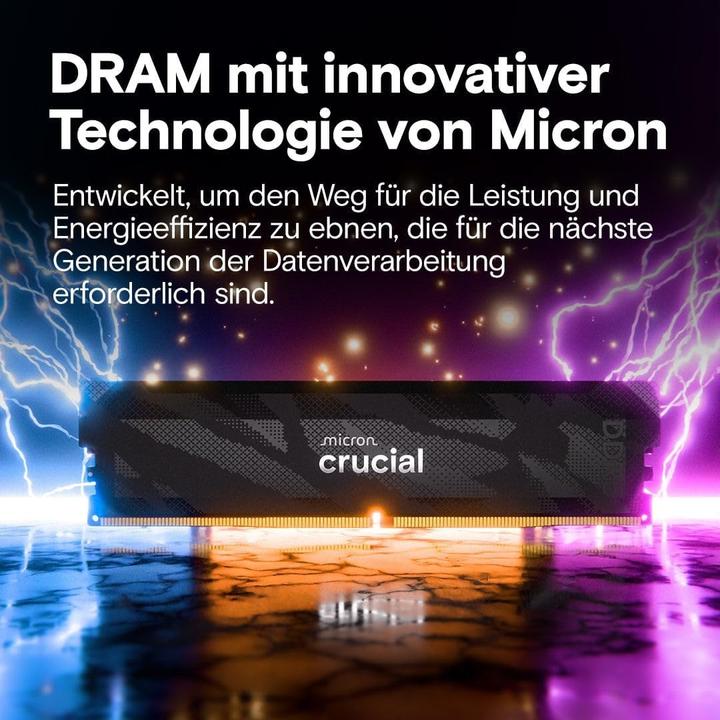 Image du produit Crucial Pro DDR5-6400 Kit 32GB 2x16GB UDIMM CL32 B Overclocking (2 x 16GB, 6400 MHz, RAM DDR5, U-DIMM)