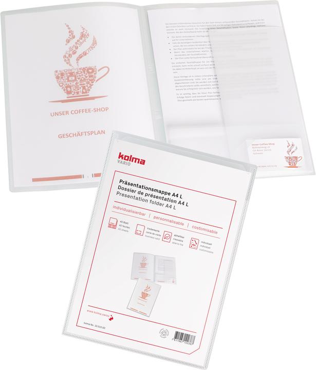 Produktbild Kolma Präsentationsmappe Vario A4 L farblos (A4, 1x)