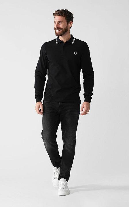 Immagine prodotto Fred Perry Polo Twin Tipped a manica lunga nera (S)