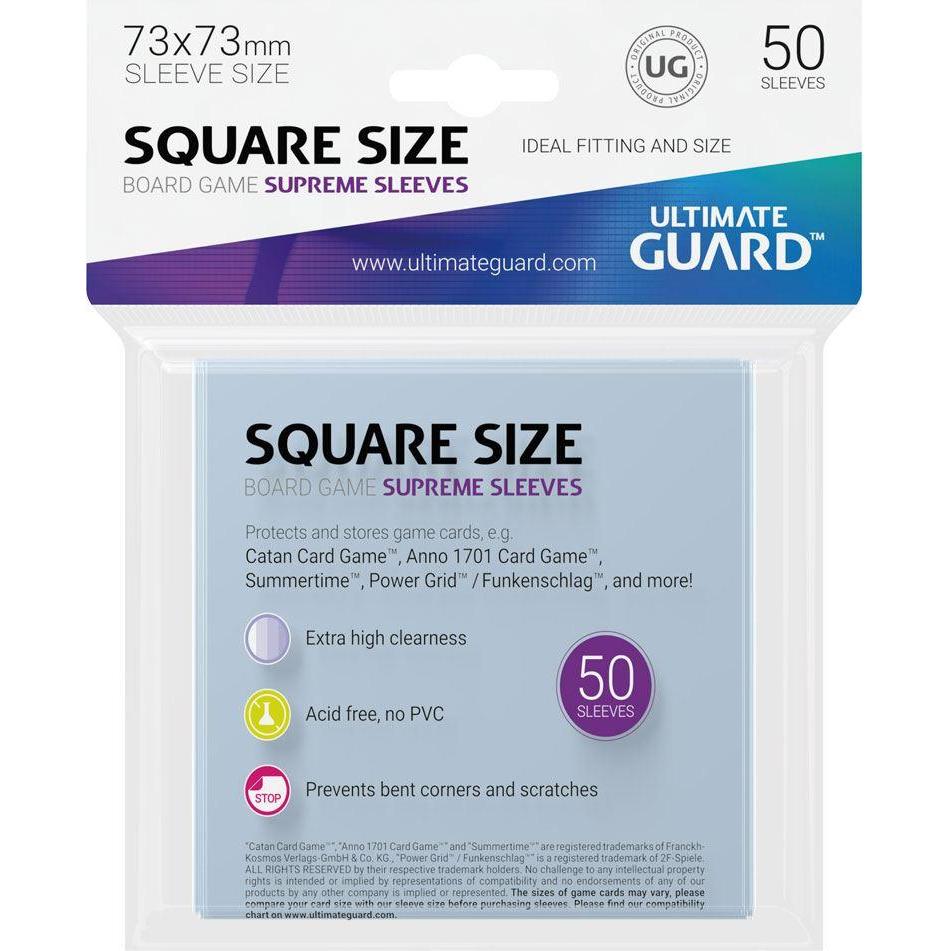 Ultimate Guard 50 pochettes Supreme Sleeves jeux de plateau au format carré