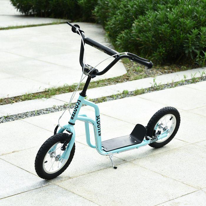 Image du produit Swisshandel24 Scooter trottinette enfant trottinette ville Kickboard avec pneus 12 pouces à partir de 5 ans bleu