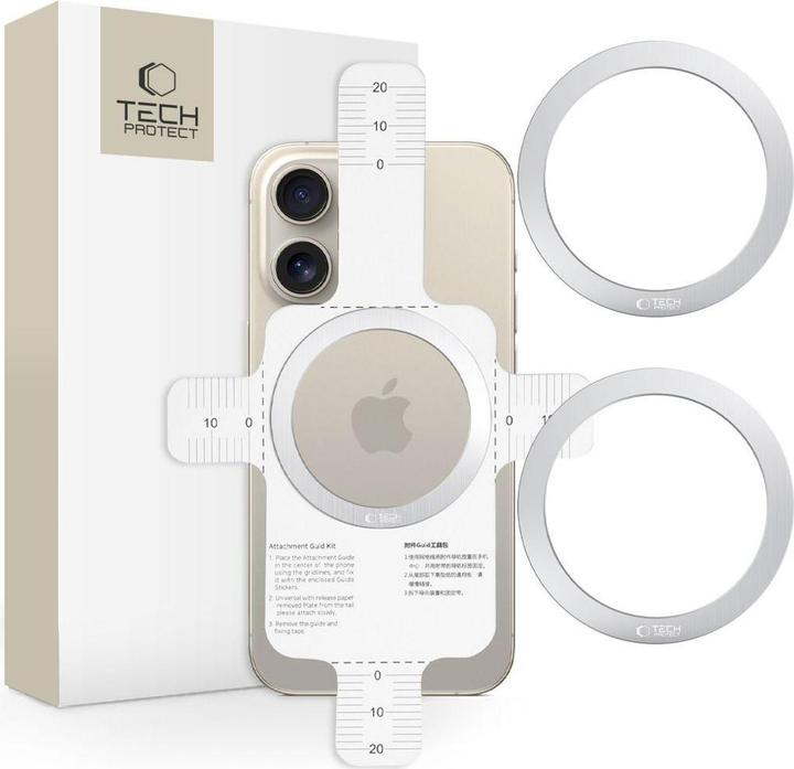 Productafbeelding Tech-Protect PierÅcieÅ MMP-110 2w1 MagSafe - srebrny / srebrny
