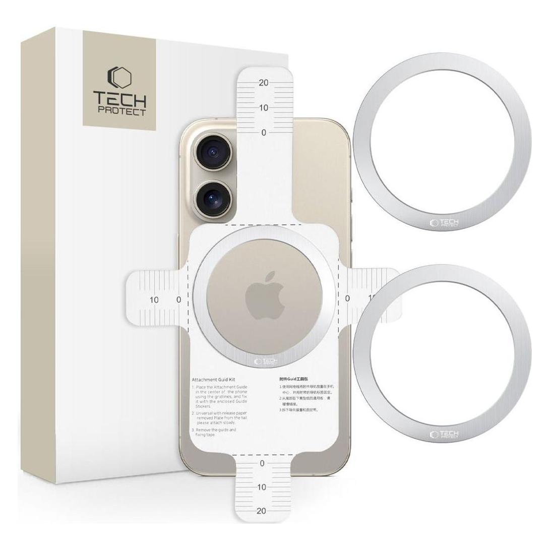 Tech-Protect PierÅcieÅ MMP-110 2w1 MagSafe - srebrny / srebrny (26867-0)