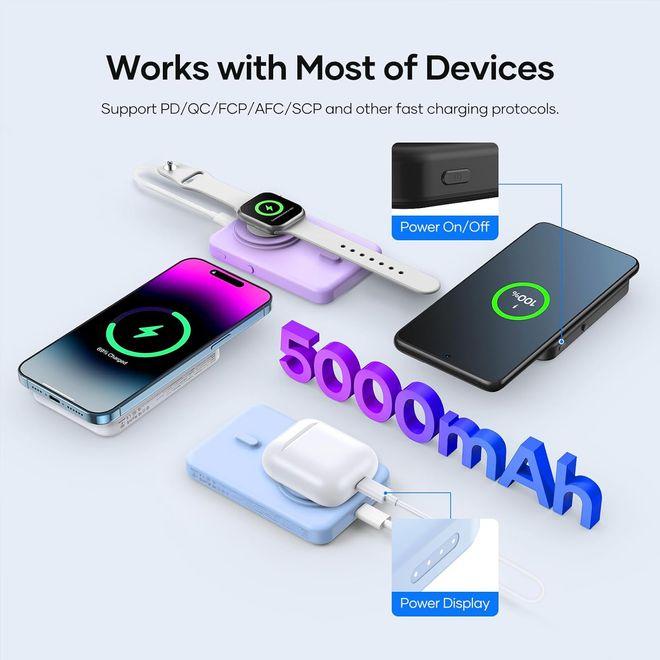Produktbild Coostart K8 Electric Suction Cup Superior MagSafe Wireless Powerbank (5000 mAh, 22.50 W)