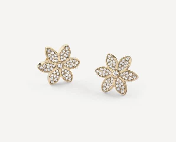 Image du produit Guess Boucles d'oreilles plaquées or avec zircons White Lotus JUBE04145JWYGT/U (Métal doré)