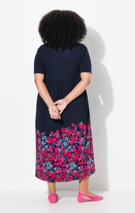 Produktbild Ulla Popken Maxikleid, A-Linie, Carree-Ausschnitt, Halbarm, Taschen (60)