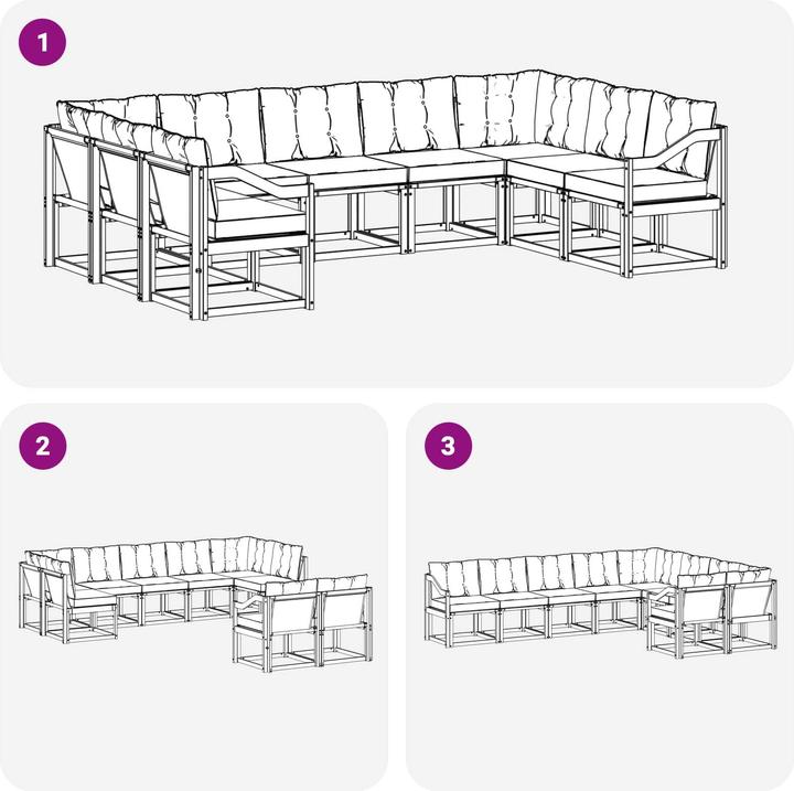 Produktbild vidaXL Outdoor-Sofagarnitur
