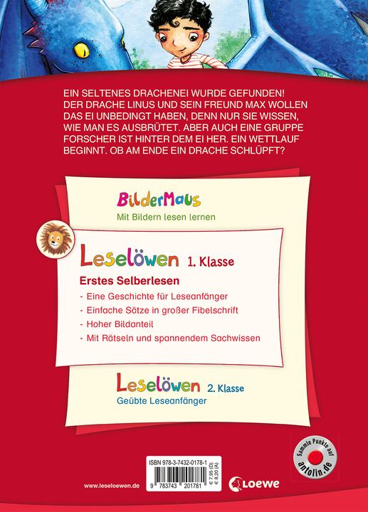 Produktbild Leselöwen 1. Klasse - Das geheimnisvolle Drachenei (Deutsch, Leonie Daub, Loewe Erstlesebücher, Stütze & Vorbach, 2018)