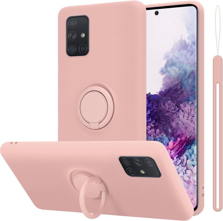 Actual product image Cadorabo Bumper TPU Liquid Ring Silicone Case (Samsung Galaxy A71)