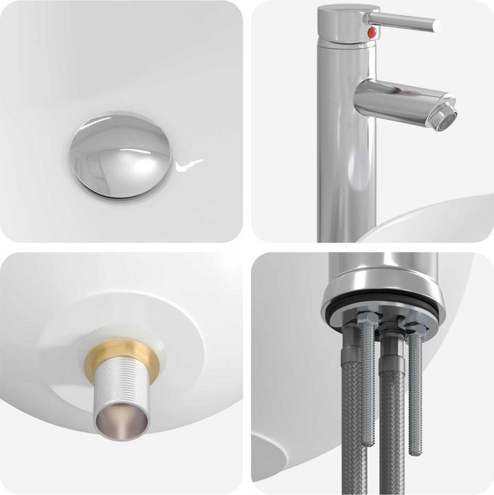 Produktbild vidaXL Badezimmerwaschbecken (355 mm, 355 mm)