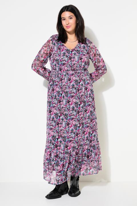 Actual product image Studio Untold Damen grosse Grössen Maxikleid, A-Line, Millefleur soft pink 42+ 834472807-42+ (42, 44)
