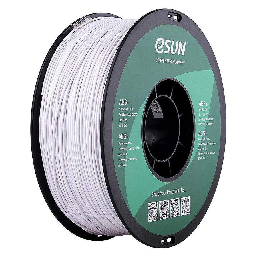 Esun Abs+ 1, 75mm Cold White 1kg 3D Filament (Abs, 1.75 mm, 1000 g, Weiss), 3D Filament, Weiss