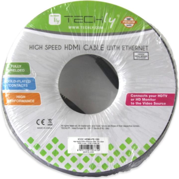Actual product image Techly HDMI (Typ A) — HDMI (Typ A) (25 m, HDMI)