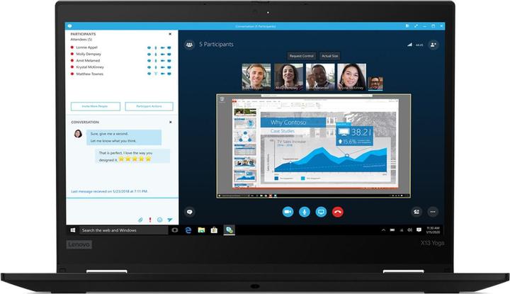 Image du produit Lenovo ThinkPad X13 Yoga (13.30", Intel Core i5-10210U, 8 Go, 256 Go, DE)