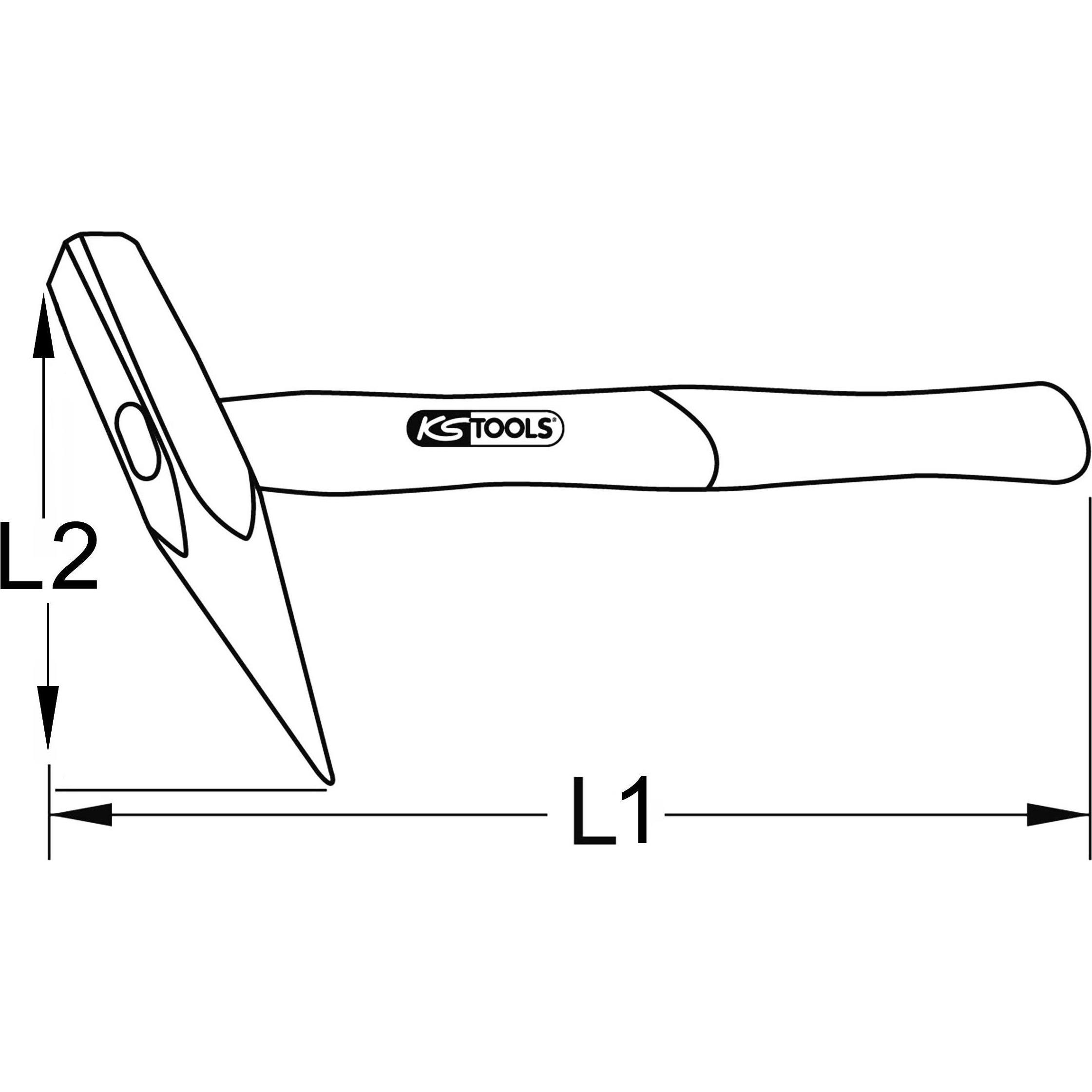 Thumbnail - KS Tools, Hammer, BRONZEplus Loch-/Durchschläger, mit Hickorystiel, 1000 g (1000 g)