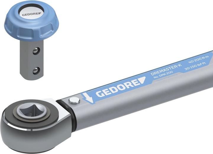 Image du produit Gedore DMK 200 Clé dynamométrique DREMASTER® K 40-200 Nm (1/2", 40 - 200 Nm)