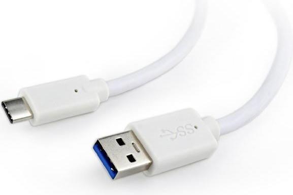 Gembird !USB 3.0 type C cable AM/CM/3m/white (3 m, USB 3.2 Gen 1)
