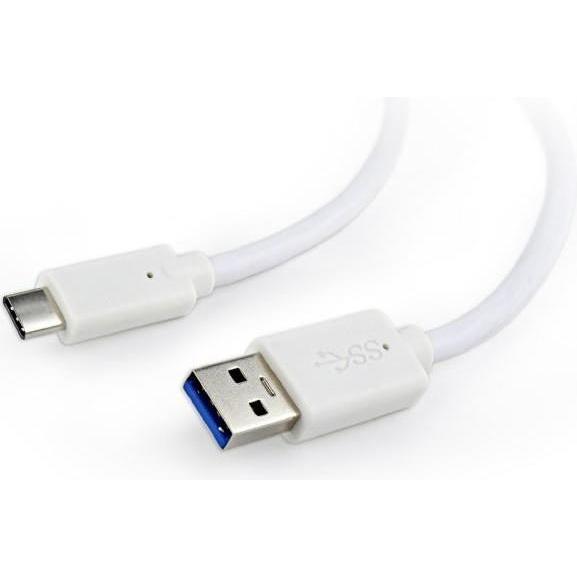 Gembird !USB 3.0 type C cable AM/CM/3m/white (3 m, USB 3.2 Gen 1), USB Kabel