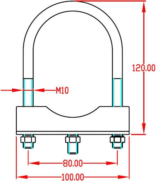 Produktbild Dema PKW KFZ Auto Anhänger Klemmhalterbefestigung Stützrad Halter 70mm, 1Paar
