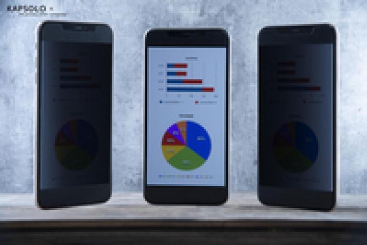 Kapsolo 4-way privacy filter self-adhesive for iPhone 13 MINI (Apple iPhone 13 mini)