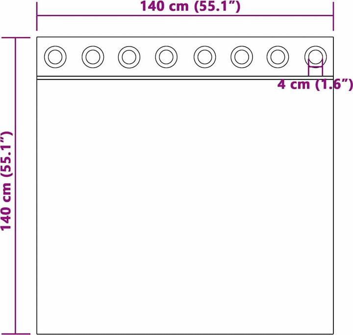 Produktbild VidaXL Verdunkelungsvorhänge mit Oberband (140 x 225 cm)
