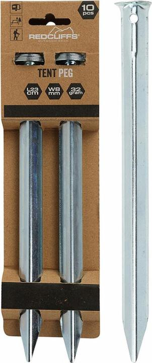 Actual product image Redcliffs Tent Pegs Iron Round 23cm Set 10pcs