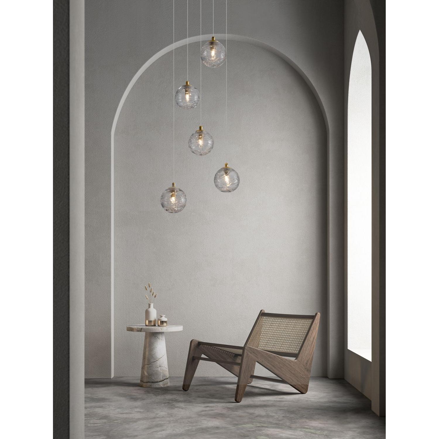 Thumbnail - Nova Luce, Pendelleuchte, COEN Pendelleuchte G9 5-fach Gold 180x35cm dimmbar 9006044