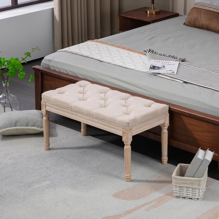 Actual product image Homcom Bed bench with button stitching (40 cm)