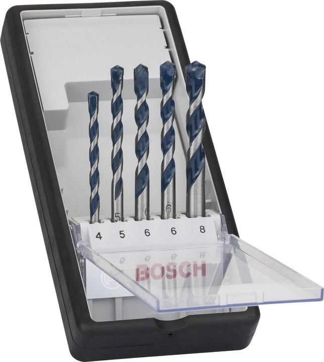 Bosch Professional Zubehör 5-tlg. CYL-5 Betonbohrer-Set, Robust Line, 4–8 mm (Ø 8.0 mm, 5.0 mm, 6.0 mm, 4.00 mm)