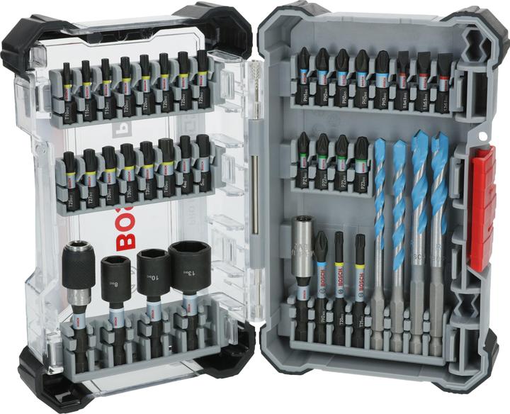 Actual product image Bosch Professional Zubehör PRO Impact Screwdriver Bits and Multi Construction Drill Mixed Set, 40 pcs.
