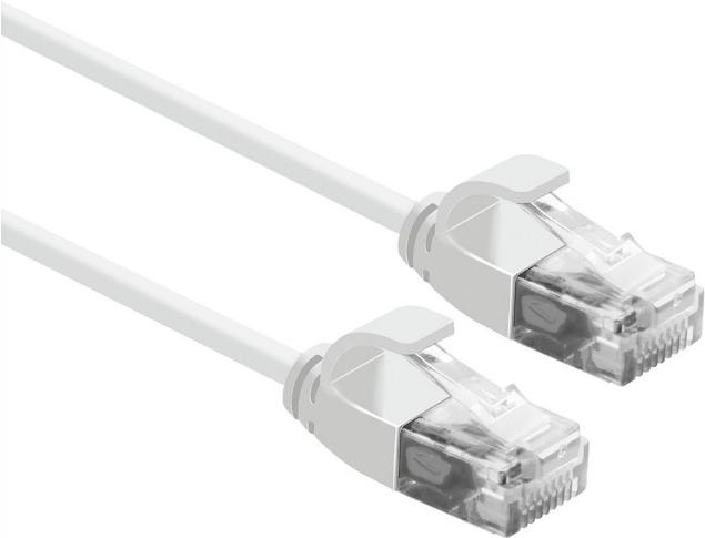 Actual product image Roline UTP DataCenter patch cable cat.6A, LSOH, slim, white, 0.5 m (U/UTP, CAT6a, 0.50 m)