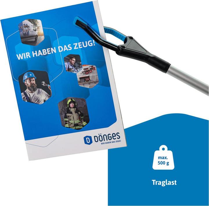 Actual product image Blosta Grabber tongs grabber blue foldable 81/42cm grabber for seniors, rubbish grabber