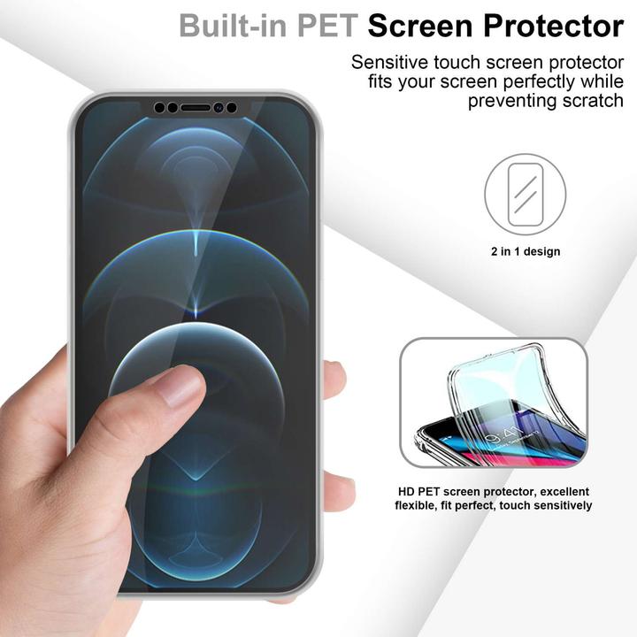 Image du produit Cadorabo Coque pour Apple iPhone 12 / 12 PRO TPU 360 Grad Case (Apple iPhone 12, Realme 12 Pro+)