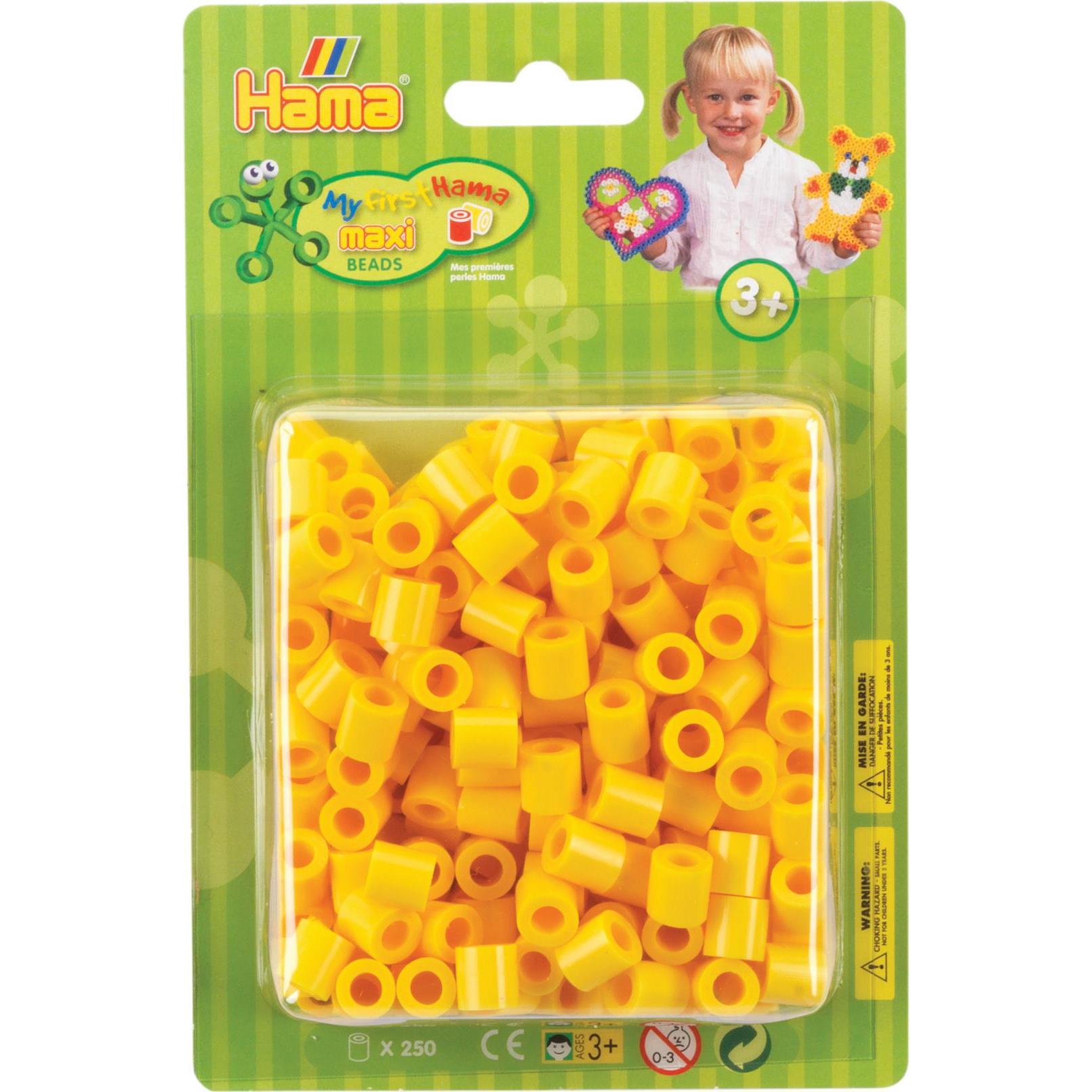 Hama Perlen Strijkkralen Maxi - Geel, 250st.