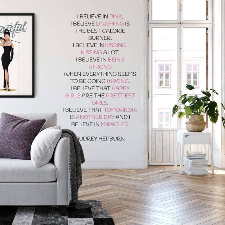 Actual product image Trenddeko I believe in pink - Audrey Hepburn (100 x 170 cm)