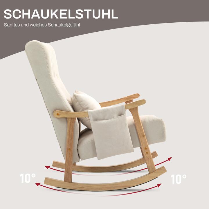 Immagine prodotto Homcom Schaukelstuhl Polyester Beige