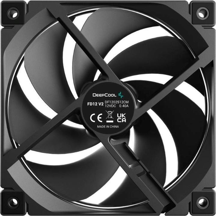 Actual product image Deepcool " FD12 V2 120mm PWM Gehäuselüfter black" (120 mm, 1x)
