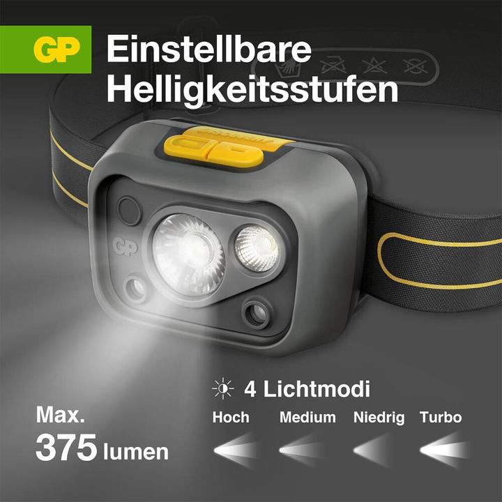 Produktbild GP Batteries GP Discovery Stirnlampe CHW54 (375 lm)