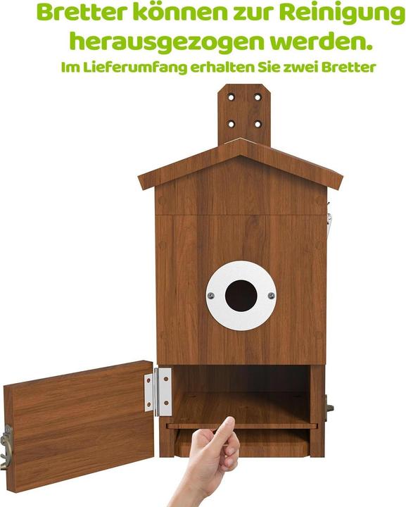 Image du produit Sanilu Clean Sanilu Vogel Nistkasten mit Kamera, Solarpanel inklusive