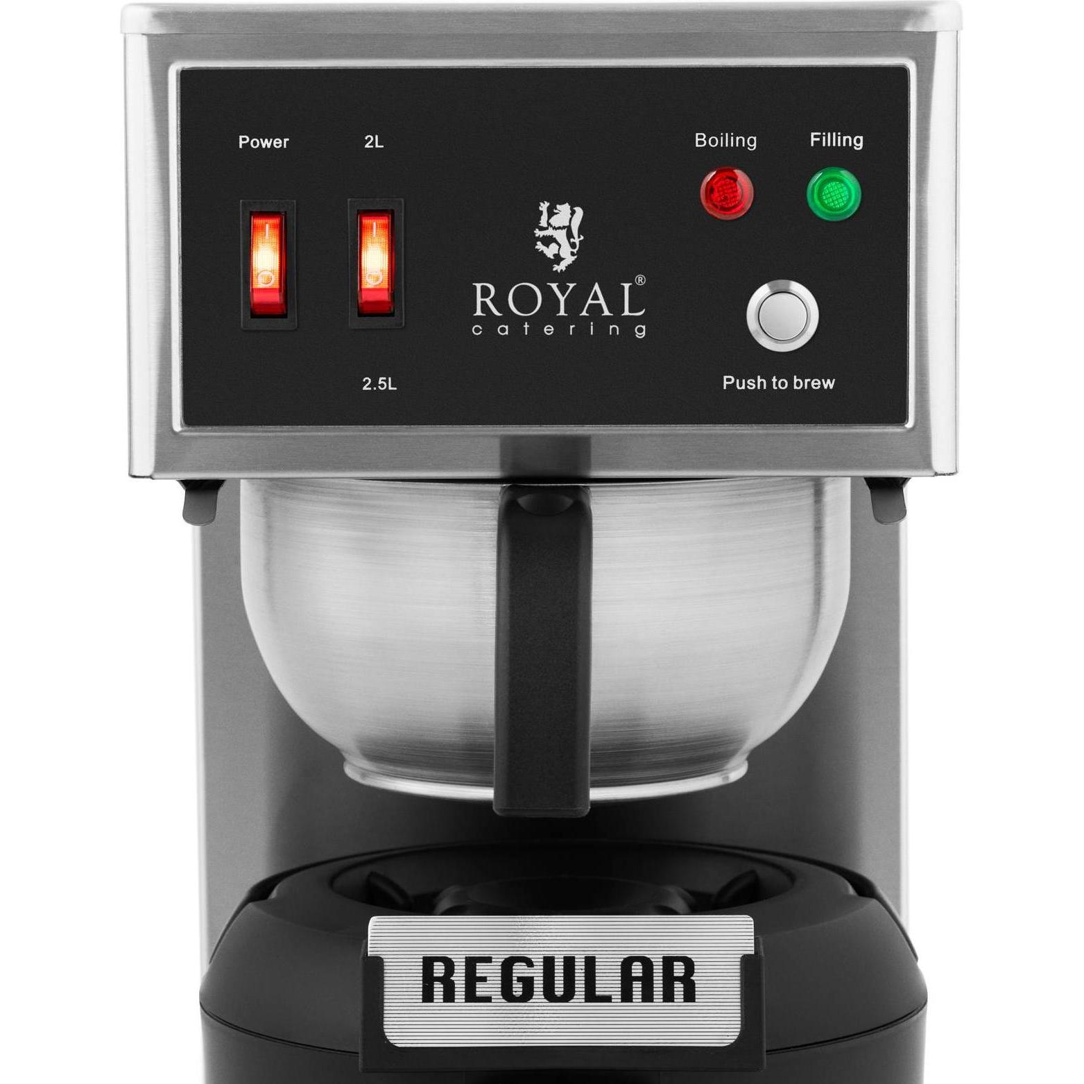 Thumbnail - Royal Catering Gastro-Kaffeemaschine Filterkaffeemaschine mit Thermoskanne 100 Tassen/h 1900 W, Filterkaffeemaschine, Sc...